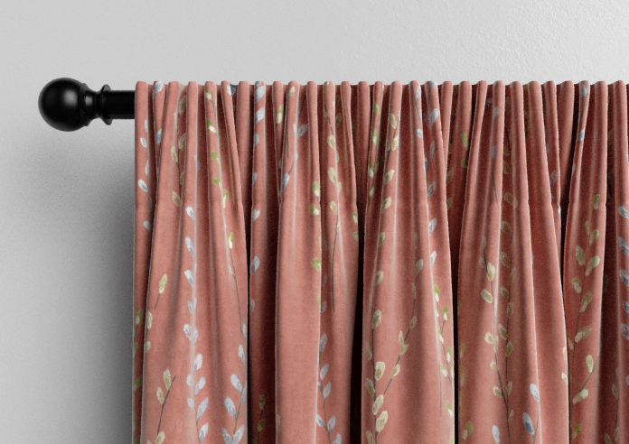 Willow Field, French Coral - Made to Measure Curtains - Image 9